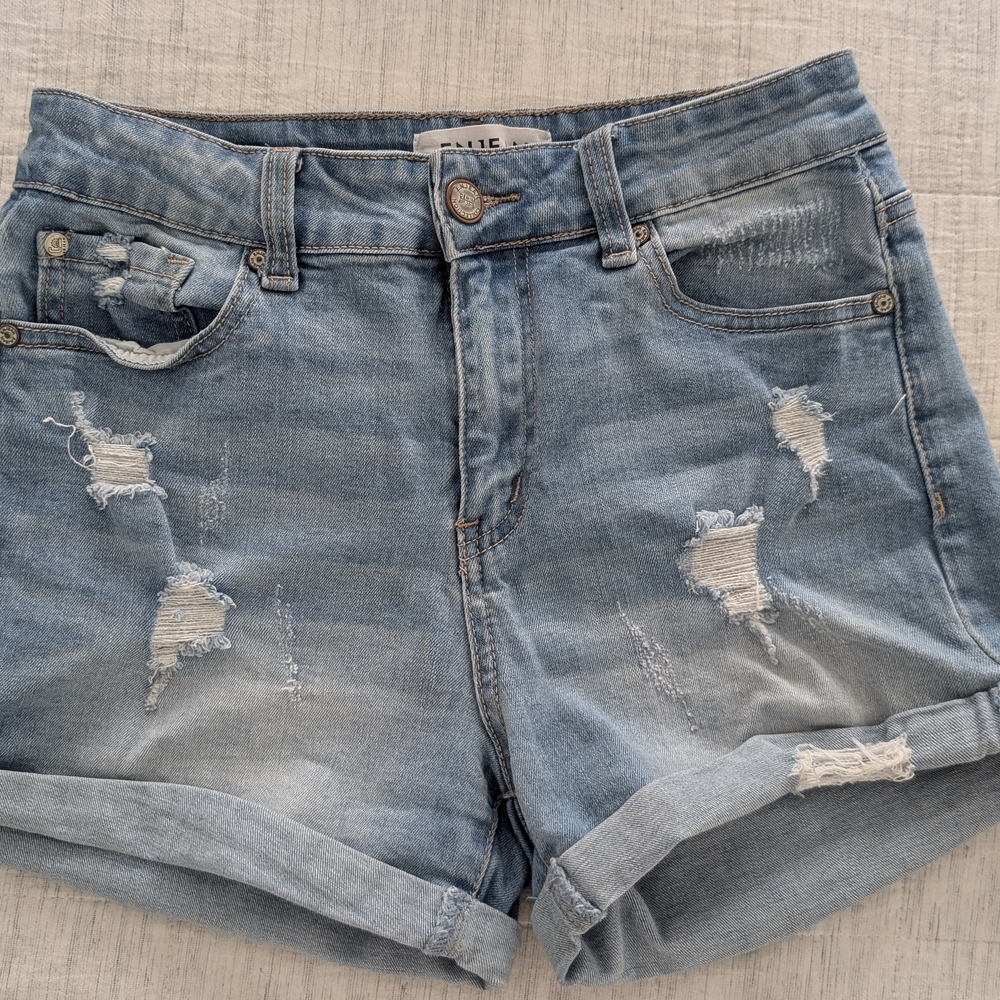 Rue21 Blue Distressed Jean Shorts